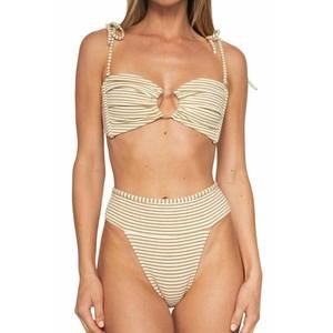 NEW MONTCE tamarindo binded bikini bottom in neutral stripe